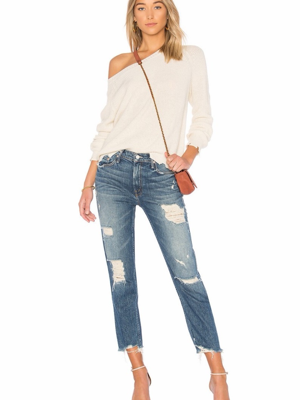 MOTHER Superior The Sinner Ice Scream You Scream Wash Distressed Denim Jeans